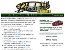 Tablet Screenshot of blackhillscarrental.net